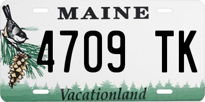 ME license plate 4709TK