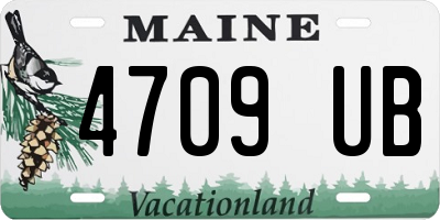 ME license plate 4709UB