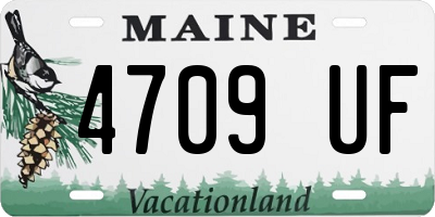 ME license plate 4709UF