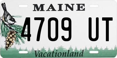 ME license plate 4709UT