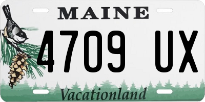 ME license plate 4709UX