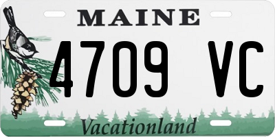 ME license plate 4709VC
