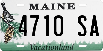 ME license plate 4710SA