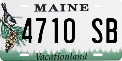 ME license plate 4710SB