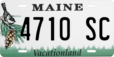 ME license plate 4710SC