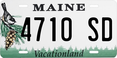 ME license plate 4710SD