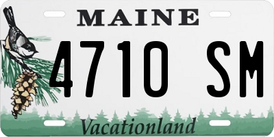 ME license plate 4710SM