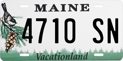 ME license plate 4710SN