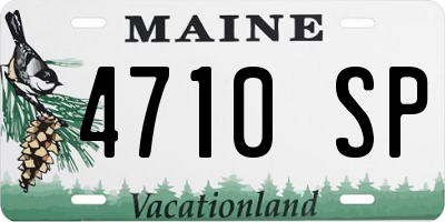ME license plate 4710SP