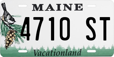 ME license plate 4710ST