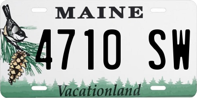 ME license plate 4710SW