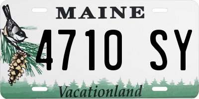 ME license plate 4710SY