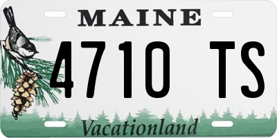 ME license plate 4710TS