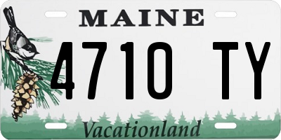 ME license plate 4710TY