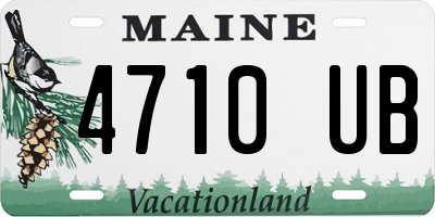 ME license plate 4710UB