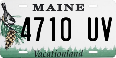 ME license plate 4710UV