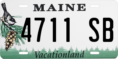 ME license plate 4711SB