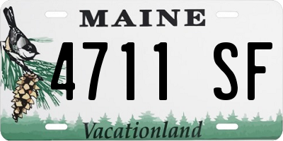 ME license plate 4711SF
