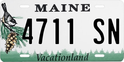 ME license plate 4711SN