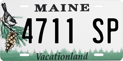 ME license plate 4711SP