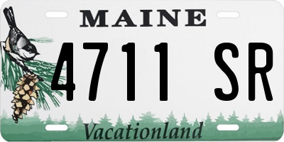 ME license plate 4711SR