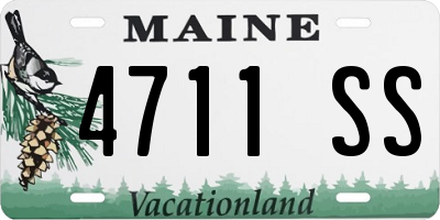 ME license plate 4711SS