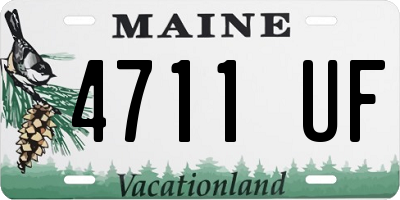 ME license plate 4711UF