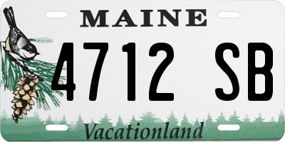 ME license plate 4712SB