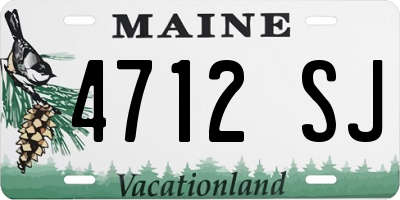 ME license plate 4712SJ