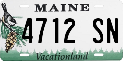 ME license plate 4712SN