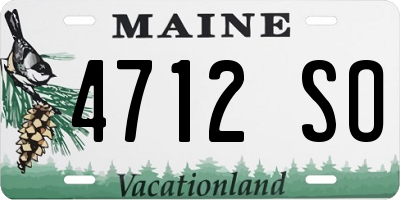 ME license plate 4712SO