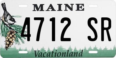 ME license plate 4712SR