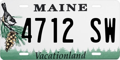 ME license plate 4712SW