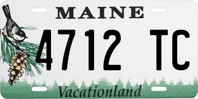 ME license plate 4712TC