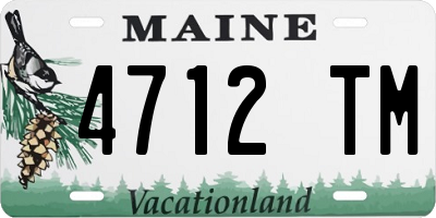 ME license plate 4712TM