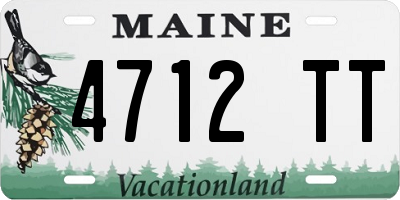 ME license plate 4712TT