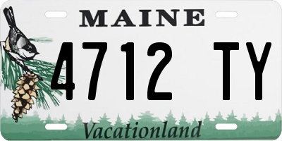 ME license plate 4712TY