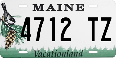 ME license plate 4712TZ
