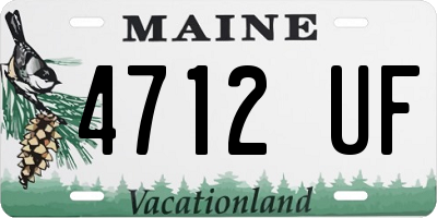 ME license plate 4712UF