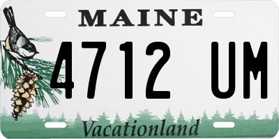 ME license plate 4712UM