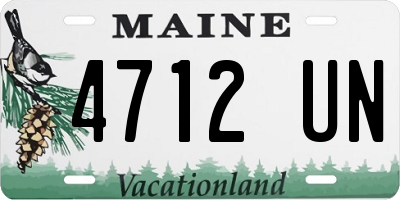 ME license plate 4712UN