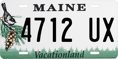 ME license plate 4712UX