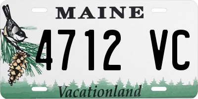 ME license plate 4712VC