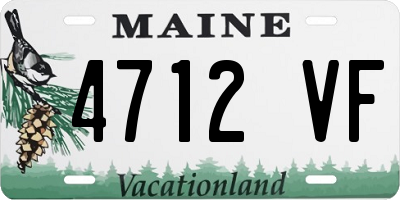 ME license plate 4712VF