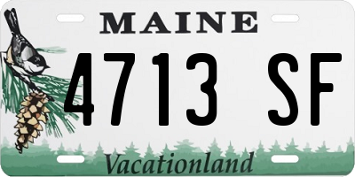 ME license plate 4713SF