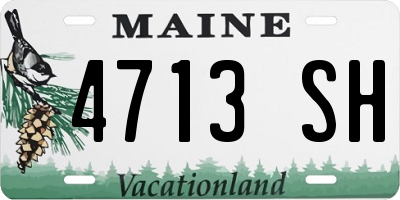 ME license plate 4713SH