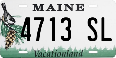 ME license plate 4713SL
