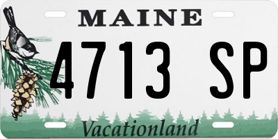 ME license plate 4713SP