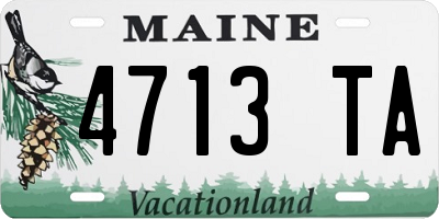 ME license plate 4713TA