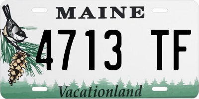 ME license plate 4713TF
